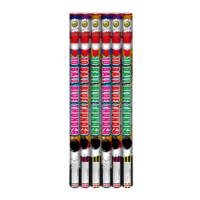 10 balles bleues thunder roman candle mc708