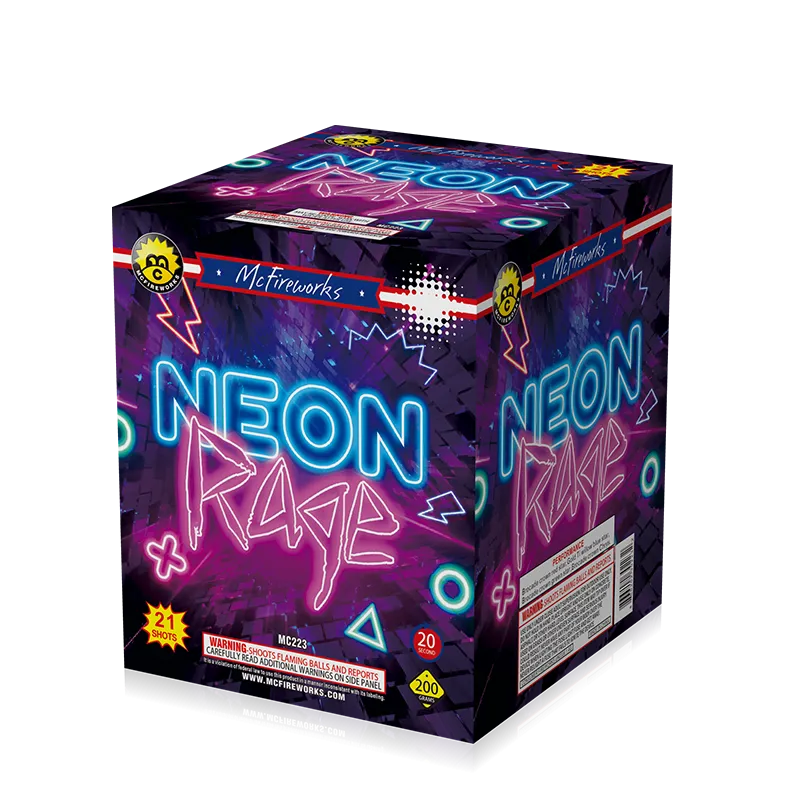 Néon rage 21 coups 200g gâteau mc223